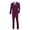 grayish purple, variant on Men’s Grayish purple Slim Fit Suit One Button 3-Piece Blazer Dress Business Wedding Party Jacket Vest & Pant