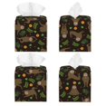 thumbnail image 2 of Lsque Sloth Doing Yoga Printed Tissue Box Cover Holder, Facial Paper Organizer Dispenser,Square with Bottom Belt, PVC Leather Decorative Organizer, 2 of 8
