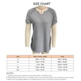 thumbnail image 3 of Top fruncido de manga corta, camiseta de cuello en V para mujer Top fruncido de manga corta con cuello en V para mujer Solución innovadora, 3 of 3
