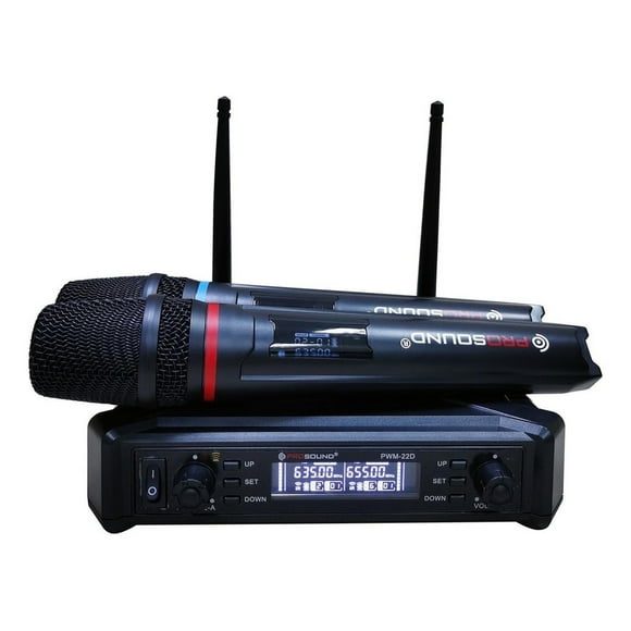 Prosound Pwm-22d Sistema Inalámbrico Doble De Microfono Color Negro
