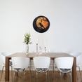 thumbnail image 3 of Round Wall Clock A Crow In Front Of A Full Orange Moon Printed Decorative & Creative Dual-Purpose Clocks Battery Operated For Home/Office/Classroom/School Clock, 3 of 7