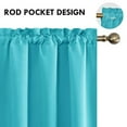 thumbnail image 4 of DWCN TurquoiseBlackout Curtains for bedroom –Rod Pocket Thermal Insulated room darkening Drapes for Living Room , W 42 x L 54 Inch, 2 Panels, 4 of 5