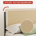thumbnail image 7 of Eastvita Full Boho Bed Frame with Rattan Headboard & Wood Footboard, Underbed Storage, Noise-Free, 7 of 7