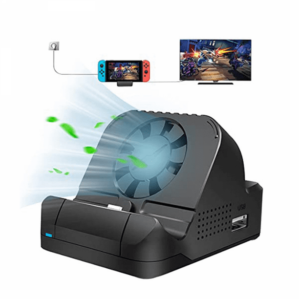 Convertidor de proyector de pantalla compatible con USB tipo C a HDMI. Adaptador de vídeo HDTV con ventiladores para Nintendo Switch y Switch OLED