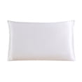 thumbnail image 3 of Funda de almohada de seda de morera Funda de almohada transpirable de 2 lados Funda de almohada de color sólido para la piel del cabello, Blanco, 51x36cm kenally HA003379-06, 3 of 7
