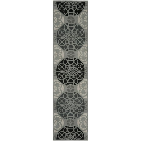 Safavieh Handmade Marrakesh Grey/ Black New Zealand Wool Rug (2'3 x 9')