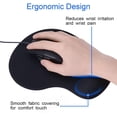 thumbnail image 4 of 2 Pack Mouse Pad, Ergonomic Mouse Pad with Gel Wrist Rest Support, Comfortable Wrist Rest Mouse Pad with Non-Slip PU Base for Computer Laptop Home Office Travel,Black, 4 of 6