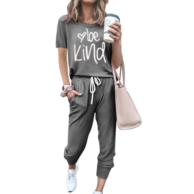 Conjunto Deportivo PRETTYGARDEN 2025 para Mujer Dos Piezas Gris Oscuro Talle S