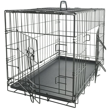 Paws & Pals Double-Door Wire Dog Crate with Tray, X-Large, 48"L
