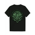 thumbnail image 1 of Camiseta de banda de humor negro con temática de anime Y2K para hombre, 100 % algodón, cuello redondo, tejido de punto informal con ligera elasticidad, corte regular, colección de verano, 220 g/m² - N, 1 of 5