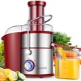 thumbnail image 1 of Extractor de jugos KOIOS de 1300 W, motor de cobre, 3 velocidades, boca de 3", rojo, 1 of 7