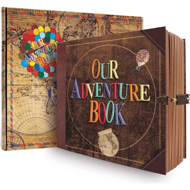 Libro de aventuras, diario de viaje, álbum de fotos, estilo retro, regalo