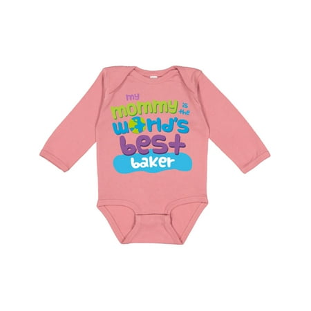 

Inktastic Baker Mom quote childs Gift Baby Boy or Baby Girl Long Sleeve Bodysuit