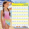thumbnail image 6 of SEANATIVE 9-10 Years Girls One Piece Swimsuit One-Piece Bathing Suit with Mesh Skirt Cover Up Cut Out Stretchy Swimwear for Kids Children Teens, Rainbow Mermaid Scale Print Pink, 6 of 7