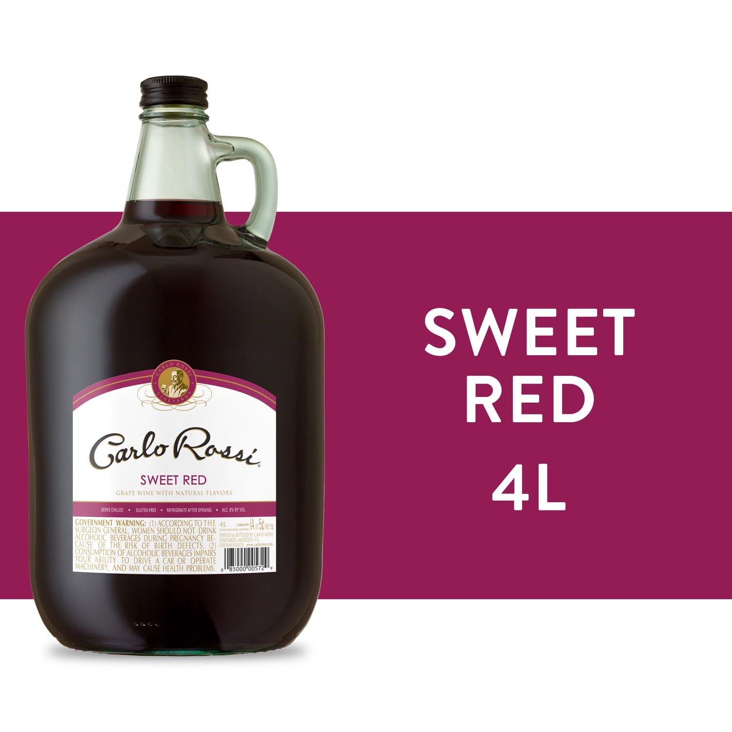 Carlo Rossi Sweet Red Wine, 4L Bottle