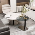 thumbnail image 5 of Wisfor Set of 2 Round Marble Coffee Table Heavy Duty Accent Side Table for Living Room ,17.71 inch, 5 of 14