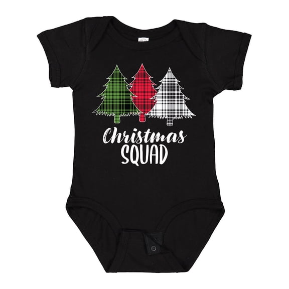 Inktastic Christmas Squad with Plaid Trees Boys or Girls Baby Bodysuit