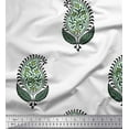 thumbnail image 1 of Soimoi Velvet Fabric Leaves & Paisley Block Printed Craft Fabric by The Yard 58 Inch Wide, 1 of 3