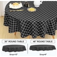 thumbnail image 6 of Round Waterproof Fabric Table Cloth, Plaid Stain Resistant Polyester Tablecloth, Washable Cloth Table Cover for Fall Halloween Decor, Dining Room, Outdoor (60" Round, Black), 6 of 6