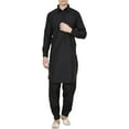 thumbnail image 1 of Royal Kurta Men's Polycotton Neck Thread Embroidered Pathani Suit Set (Standard), 1 of 1
