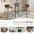 thumbnail image 4 of Gymax Fashion 2PCS 24.5'' Low-Back Bar Stool Industrial Counter Height Chair Stool, 4 of 6