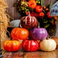 thumbnail image 5 of 10 Pcs Mini Artificial Pumpkins - Rustic Harvest Foam Pumpkins in Orange, Cream & Green for Fall, Halloween & Thanksgiving Decor, Table Centerpiece & Bowl Fillers, 5 of 5