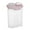 Pink, variant on Flip Tite Storage Container with Lid Airtight Easy Open, Stackable Acrylic Canister Jar for Kitchen Pantry Organizer, Snack Cracker Pasta Cereal Pet Food Treats Cat Dog (Blue)