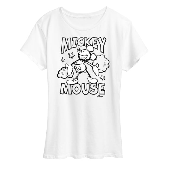 Disney - Mickey Mouse - Original Sketch - Women's Short Sleeve Graphic T-Shirt