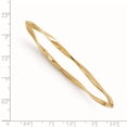 thumbnail image 2 of 2.8mm 14k Yellow Gold Slip on Polished and Textured Twisted Slip-on Bangle Bracelet Cuff Bracelet for Women, 2 of 2
