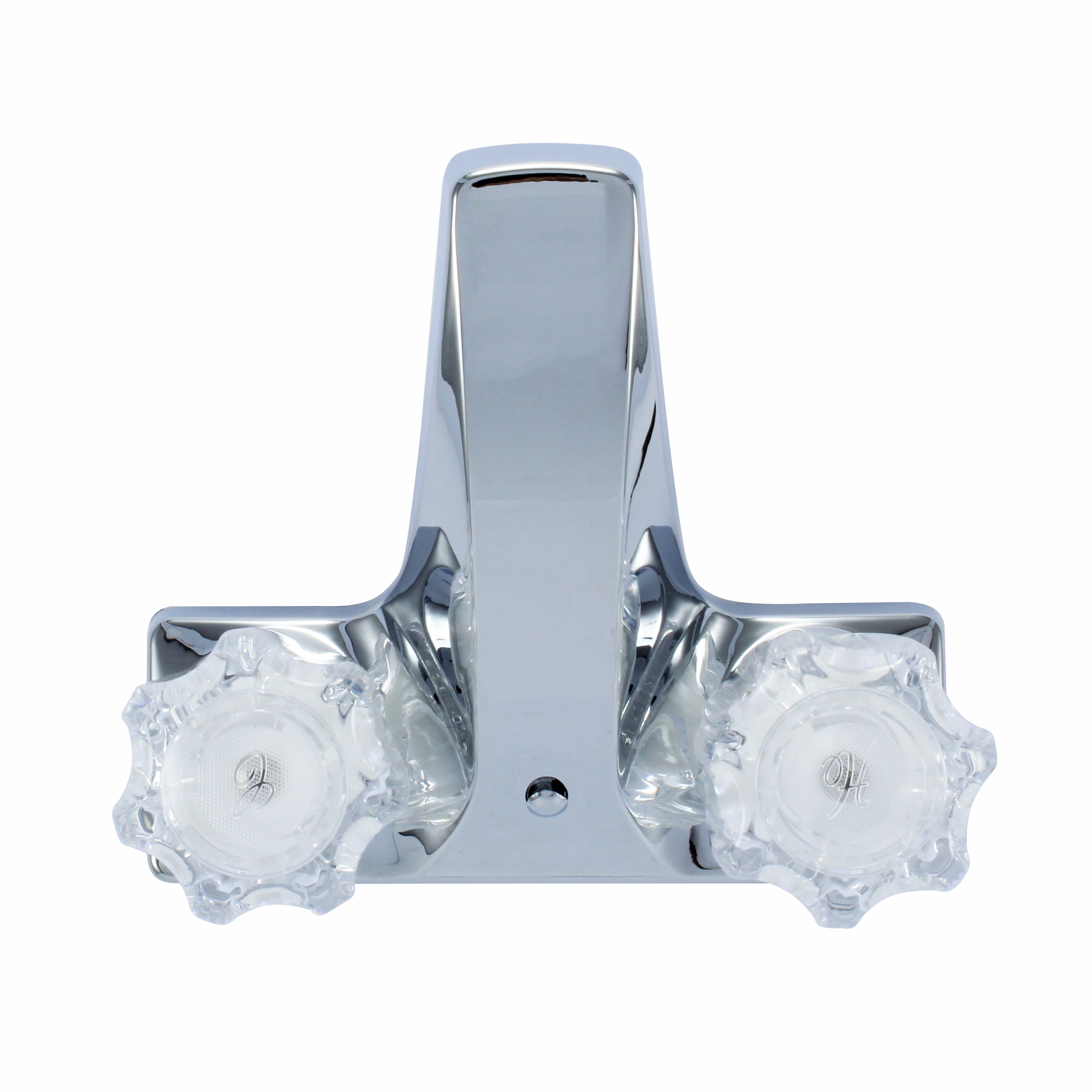 Non Metallic Double Handle Faucet with Washerless Cartridge and Chrome Finish