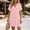 Pink, variant on QUNYINEY Mini Dresses for Women Plus Size Summer Short Sleeve Beach Black A Line Dress Casual Loose Fit Vacation V Neck Dresses