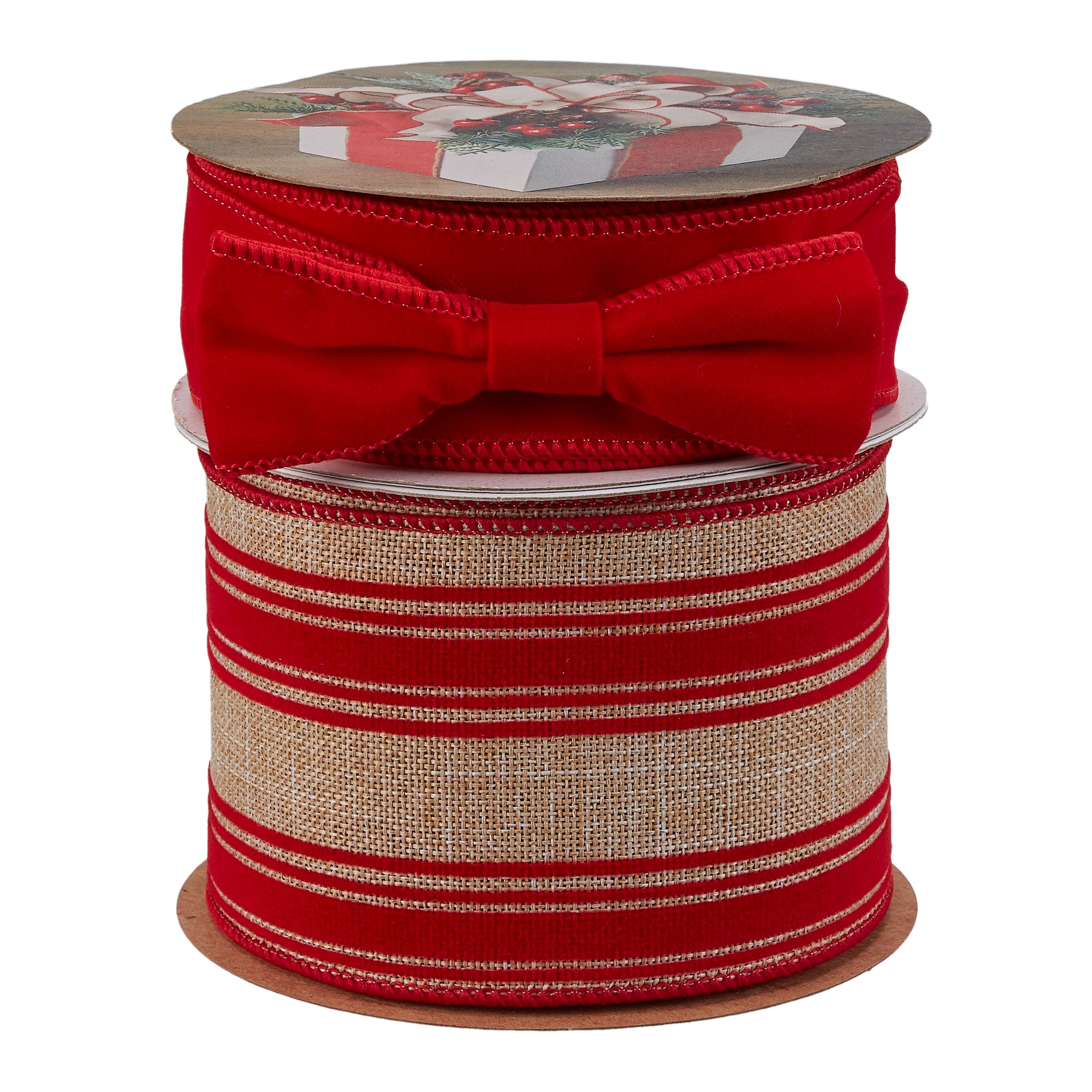 Holiday Time Red Christmas Ribbon Set, 2 Count - Walmart.com - Walmart.com