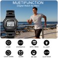 thumbnail image 4 of SKMEI Men's Digital Stainless Steel Watch Backlit Multifunction Stopwatch Waterproof Sport Watches, 4 of 10