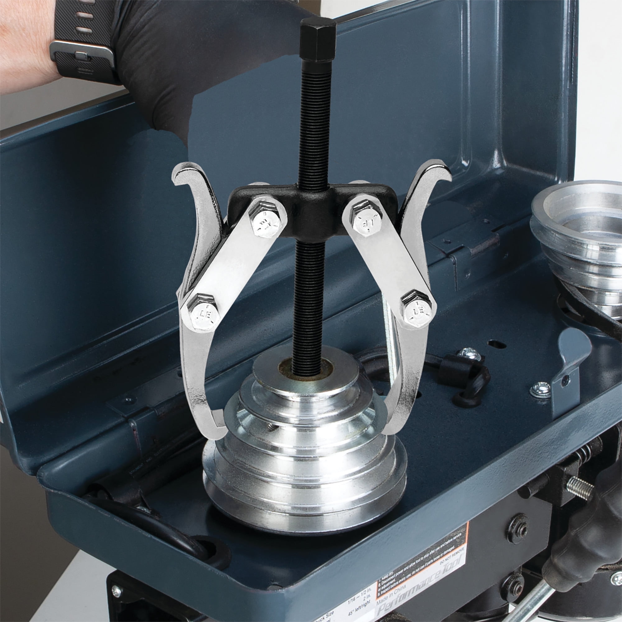 Performance Tool W84500 4-Inch 2 Jaw Gear Puller Removal Tool for Gears, Pulley, and Flywheel  (4" Spread, 3-1/2 Reach)