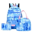 thumbnail image 2 of Lumtrix 3PCS Backpack for Teens Cherry Print Bookbag for Teen Bookbag with Lunch Box & Pencil Pouch Set for High Elementray Travel Daypack Blue, 2 of 3