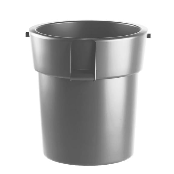 Round Trash Can with No Lid Commercial Trash Can Trash Bin Kitchen Garbage Can Waste Basket Bin Durable Waste Container Heavy-Duty Janitorial Can (Gray, 10 Gallon)
