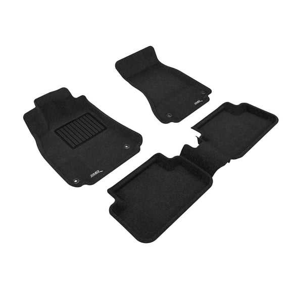 3D Maxpider 2009-2016 Fits Audi A4 S4 RS4 Elegant Woven Nylon Black 1st 2nd Row Floor Mat L1AD02704709