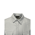 thumbnail image 4 of Kenneth Cole Men's White Shirt Triangle Dotted 2 Pockets Woven S/S (S04), 4 of 12
