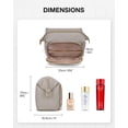 thumbnail image 5 of BAGSMART Large Capacity Makeup Bag Cosmetic Pouch, Wide-Open Travel Toiletry Bag Organizer Case for Lipsticks Electonic Accessories, Waterproof Portable, Multifunction, Tranquil Gray, 5 of 8