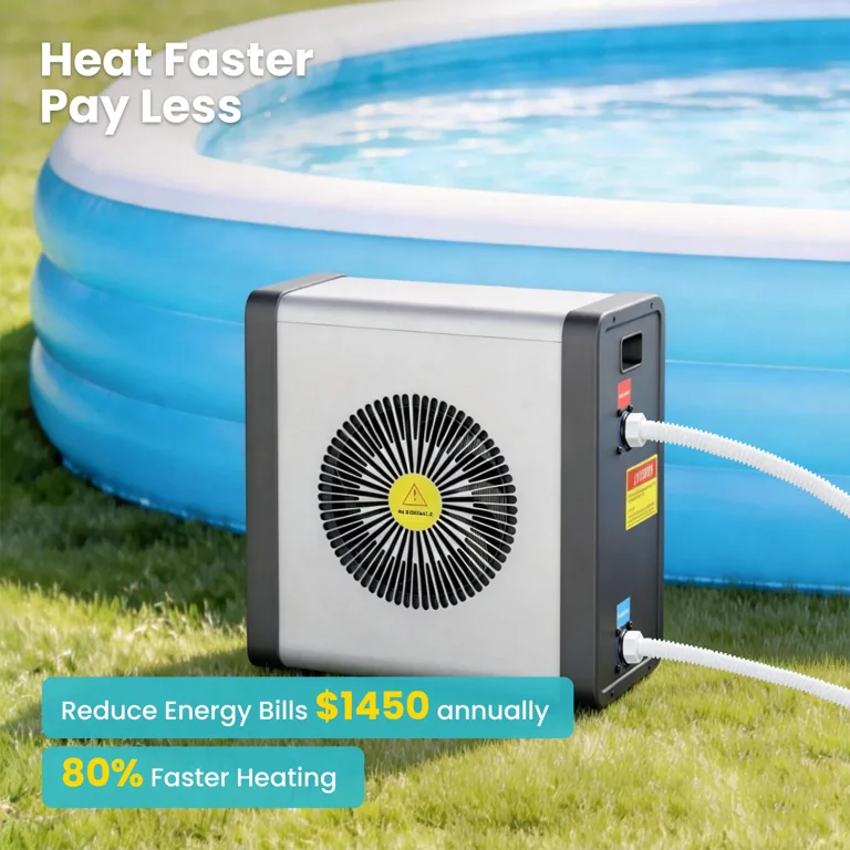 Slsy Swimming Pool Heat Pump and Chiller, 17060 BTU,5000 Gallons