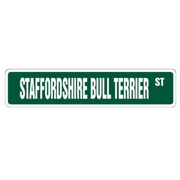 STAFFORDSHIRE BULL TERRIER Street Sign collectable dog lover great gift idea