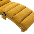 thumbnail image 7 of Massage Linen Chaise, Lounge Indoor Chair, Electric Recliner Chair, Sleeper Chair, Upholstered Lounge Sofa, Modern Long Lounger, for Office Bedroom or Living Room, Mustard, 7 of 7
