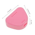 thumbnail image 4 of Unique Bargains 1 Pce Boîte de Rangement pour Appareils Dentaires Triangle Rose, 4 of 5