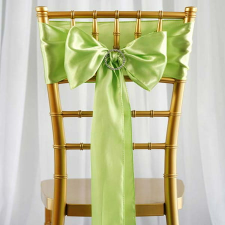 Efavormart 25pcs SATIN Chair Sashes Tie Bows for Wedding Events Banquet Decor Chair Bow Sash Party Decoration Supplies  6 x106