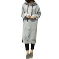 thumbnail image 1 of Sudadera larga suelta para mujer, vestido con capucha, sudaderas con capucha cálidas Eccomum Gris XL, 1 of 7