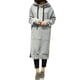 thumbnail image 1 of Las nuevas mujeres sueltan el vestido largo con capucha de la sudadera Los bolsillos sólidos larg Romacci Vestido, 1 of 7