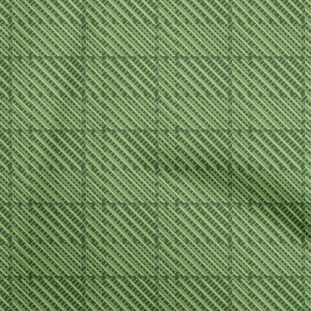oneOone Rayon Green Fabric Diagonal Dress Material Fabric Print Fabric By The Yard 56 Inch Wide