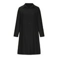 thumbnail image 5 of Aobny Office Ladies Spring Dresses Elegant Black Shirt Dress Collared Color Block Long Sleeve Vacation Dresses, 5 of 5