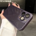 thumbnail image 1 of Original Heat Dissipation Breathable Mesh Hole Case For iPhone 16 15 14 11 12 13 Pro Max Plus Lens Protection Shockproof Cover tzw, 1 of 7