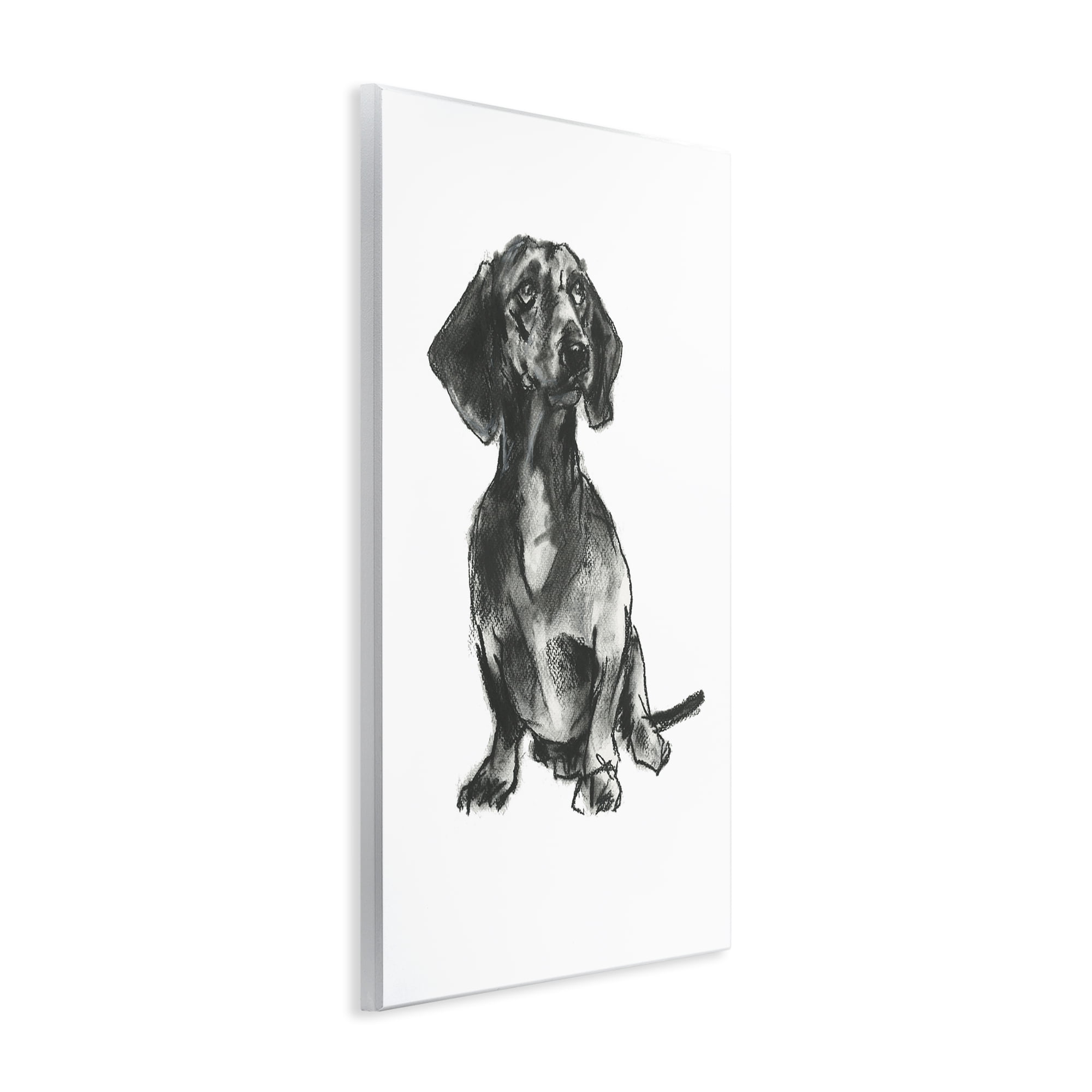 Stupell Industries Dachshund Sitting Drawing Animals & Insects Drawing Unframed Art Print Wall Art, 10 x 15